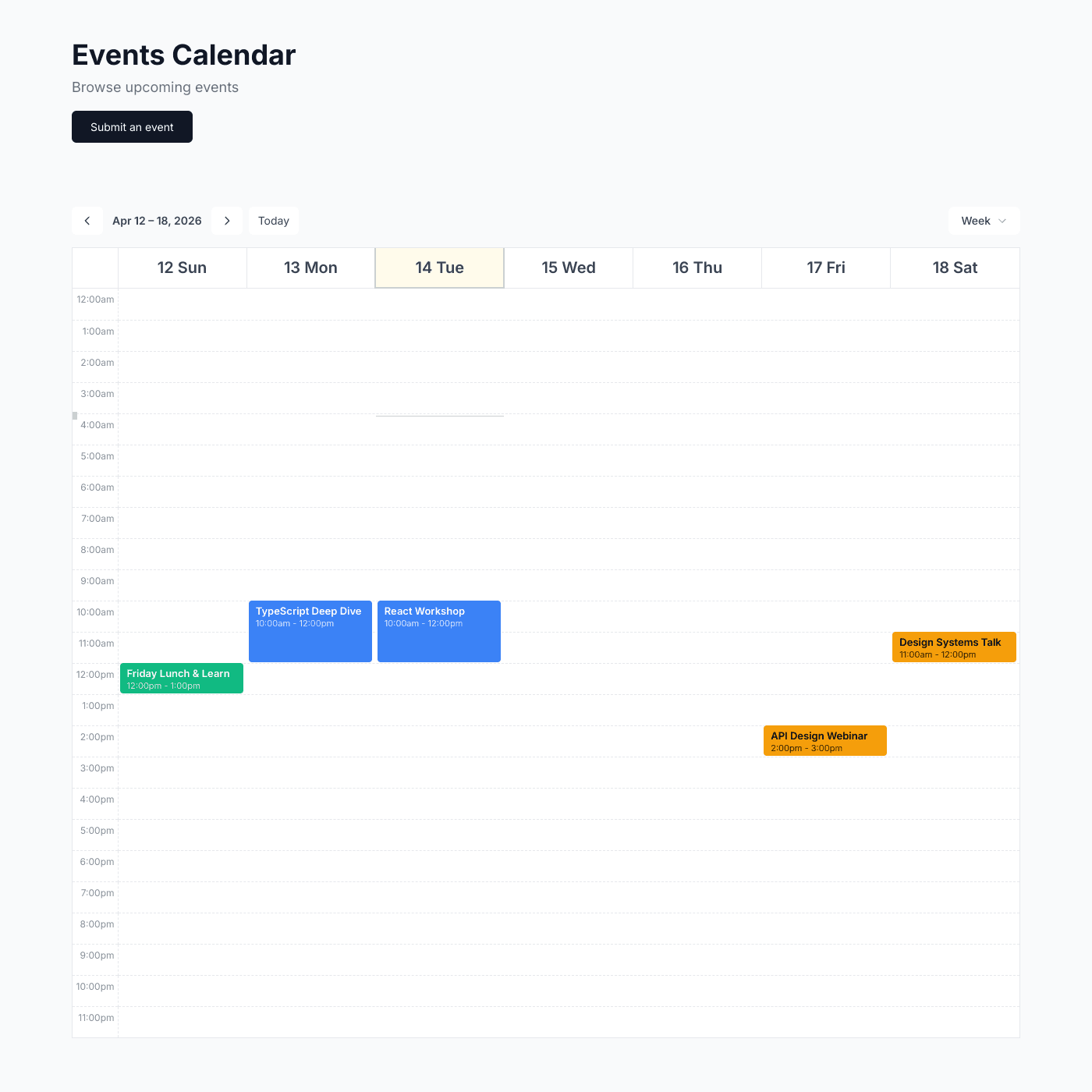 Easy Event Management