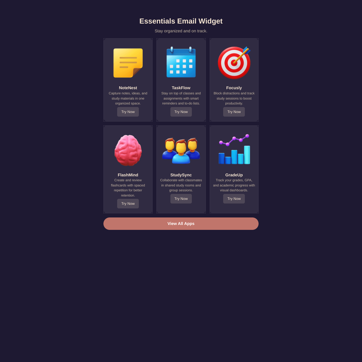 Email Widget preview 3