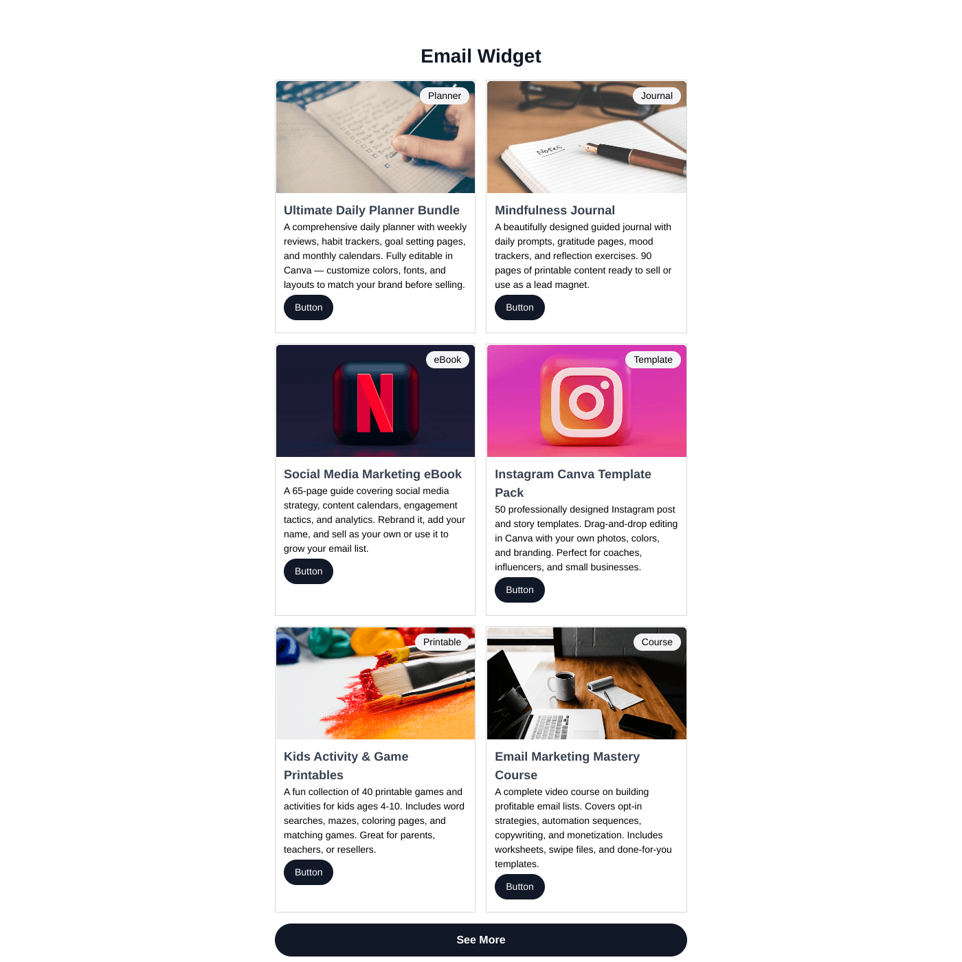 Email Widget preview 1