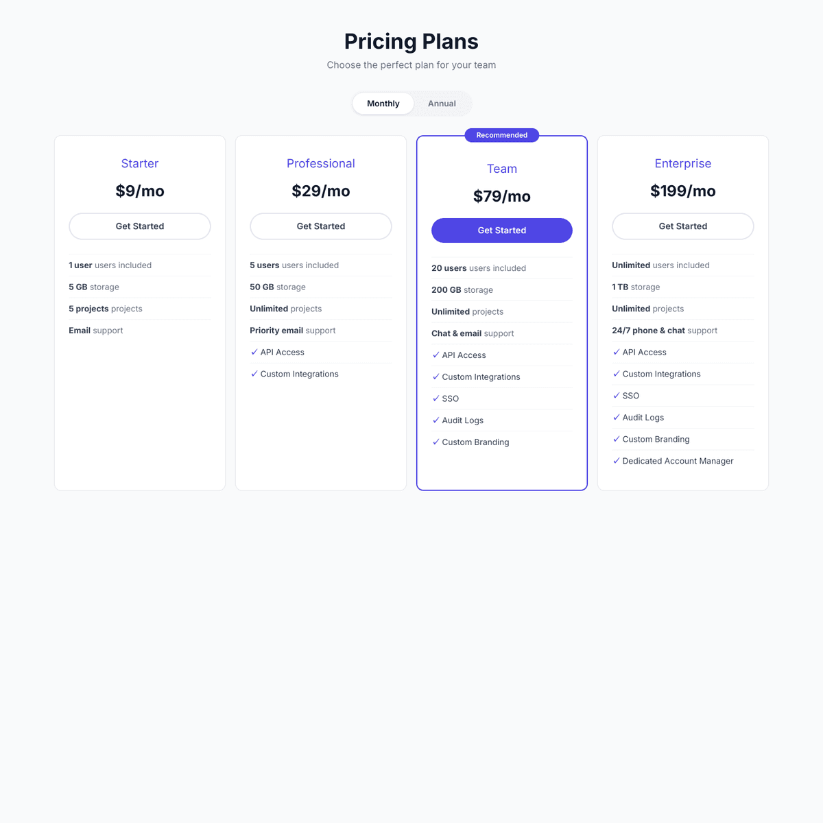 Pricing Comparison Widget for Any Website | Embed Pricing Tables from ...